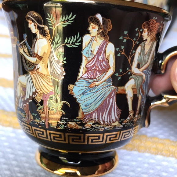 Fakiolas Expresso/Tea Mythology GreekTea set (hand made in Greece) - Picture 7 of 16